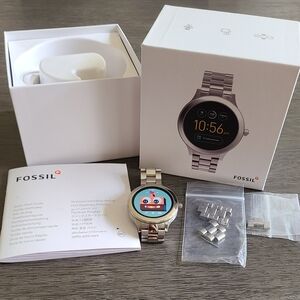 Fossil Silver and Black Smartwatch
